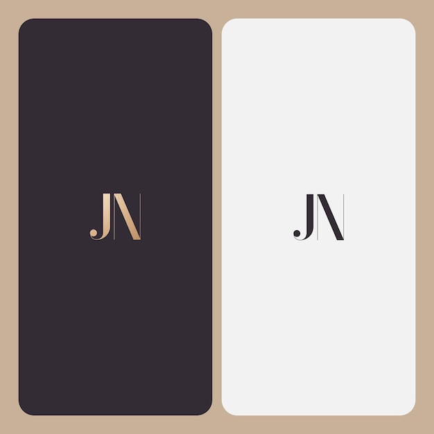 Imagen vectorial del diseño del logotipo de JN