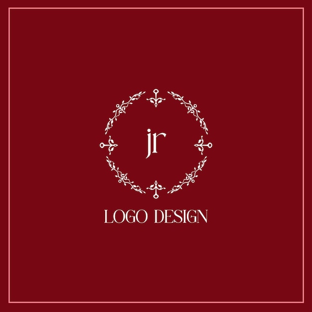 imagen vectorial de diseño de logotipo jr