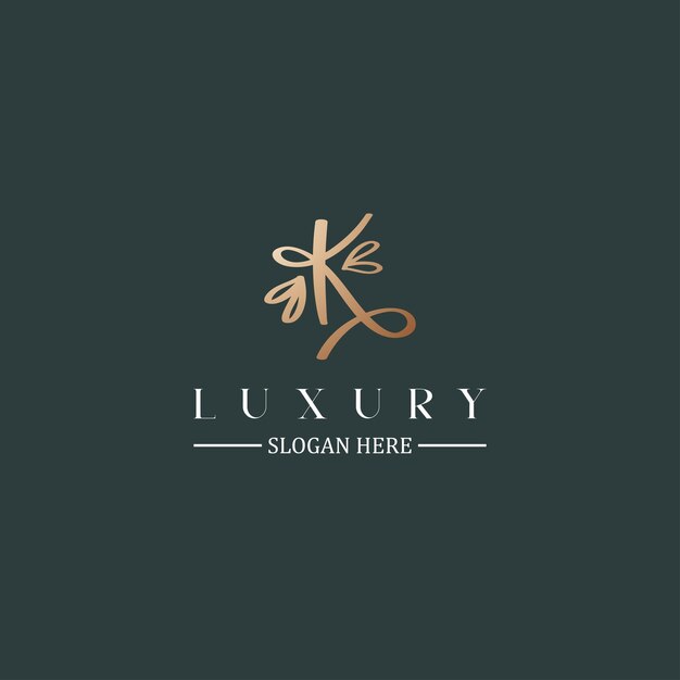 Imagen vectorial del diseño del logotipo K