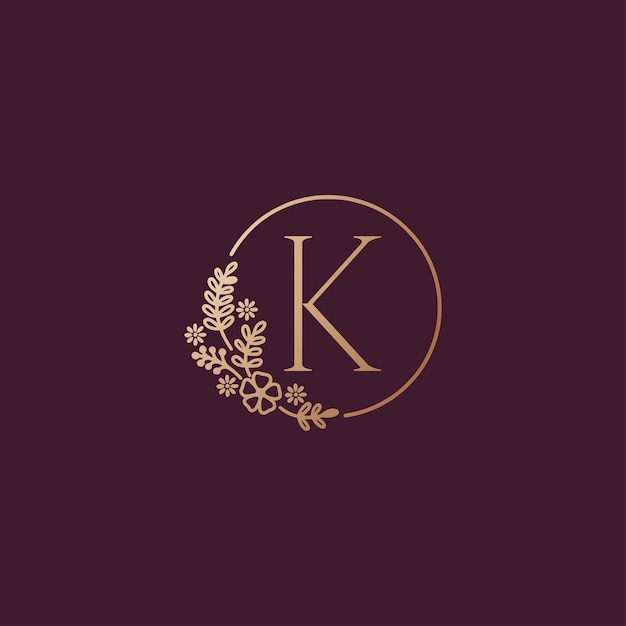 Imagen vectorial del diseño del logotipo K