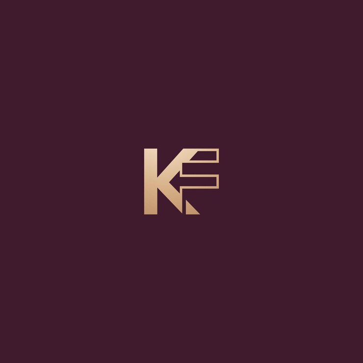 Vector imagen vectorial del diseño del logotipo de kf