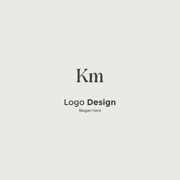 Imagen vectorial del diseño del logotipo Km