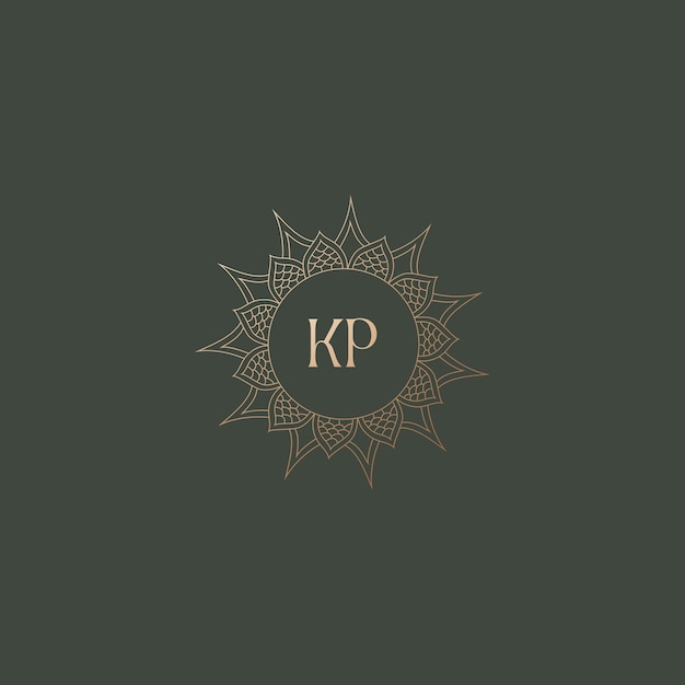 Imagen vectorial del diseño del logotipo de Kp