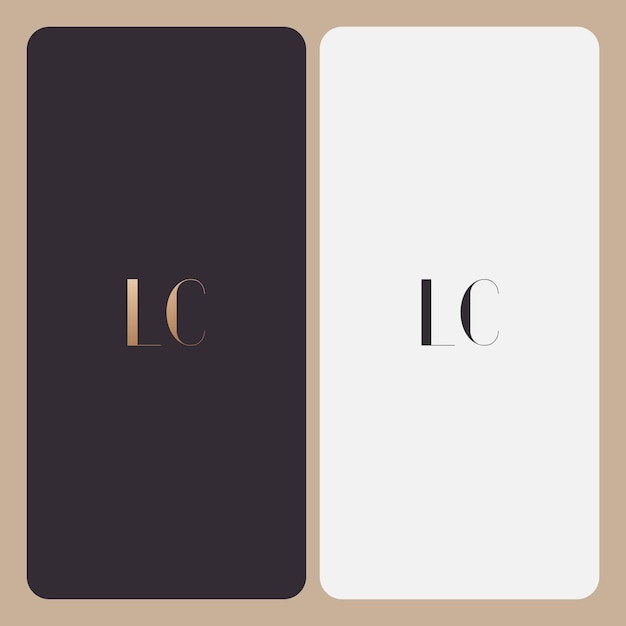 Imagen vectorial de diseño de logotipo LC