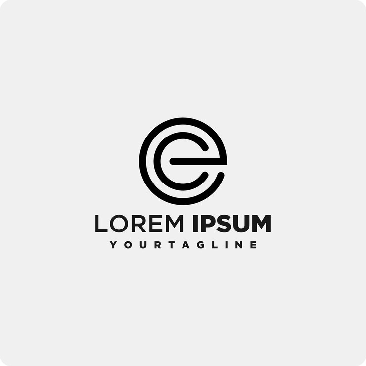 imagen vectorial de diseño de logotipo de letra ce