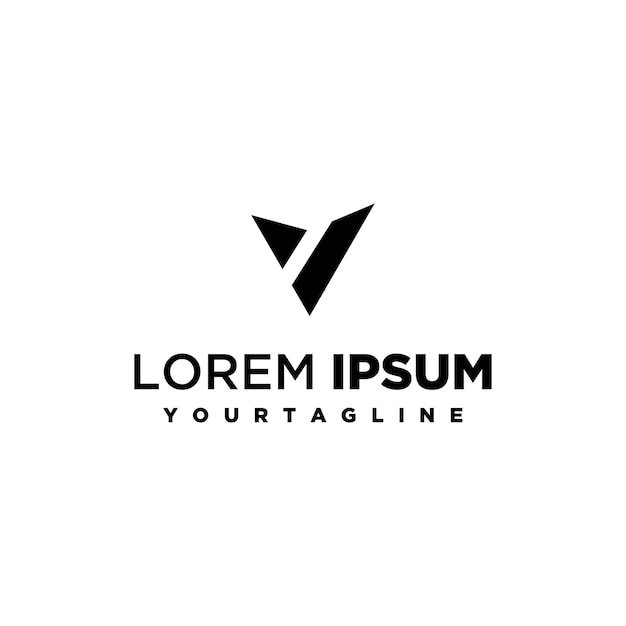 Imagen vectorial de diseño de logotipo de letra V