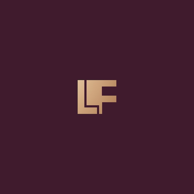 Imagen vectorial del diseño del logotipo de LF