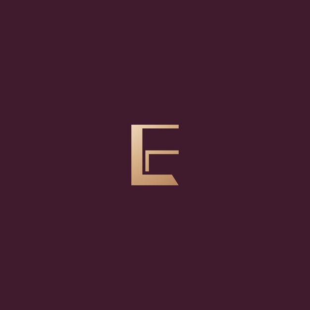 Imagen vectorial del diseño del logotipo de LF