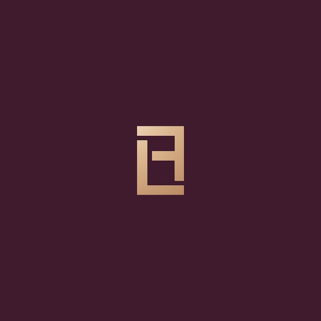 Imagen vectorial del diseño del logotipo de LF