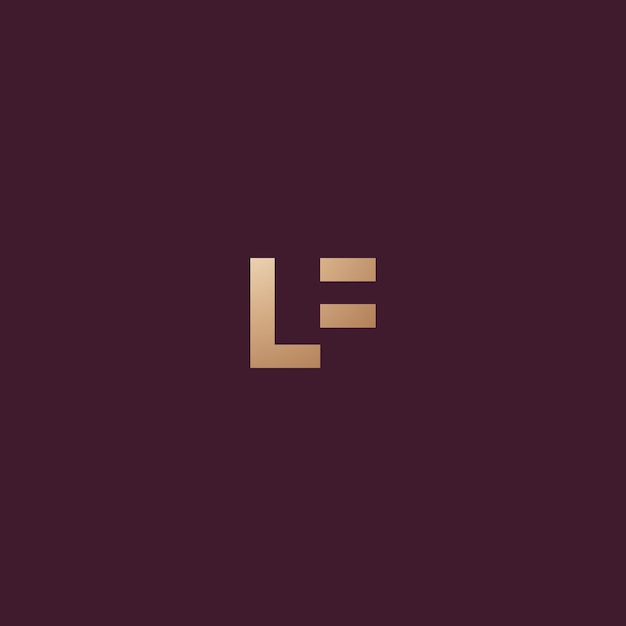 Imagen vectorial del diseño del logotipo de LF