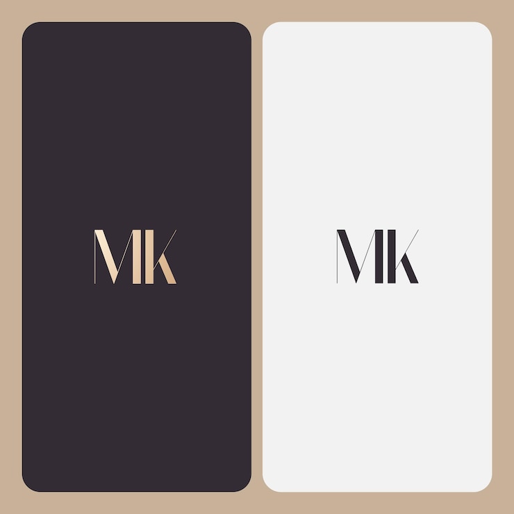 Vector imagen vectorial de diseño de logotipo mk
