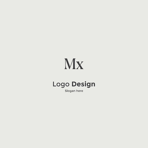 Imagen vectorial del diseño del logotipo Mx