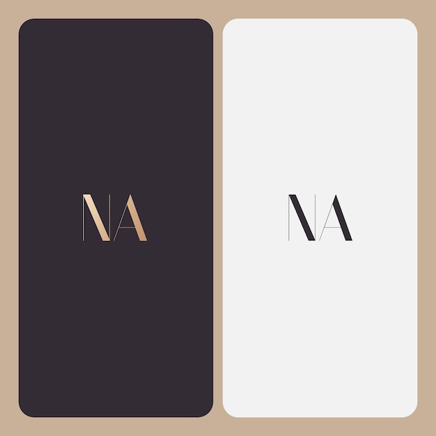 Imagen vectorial del diseño del logotipo de la NA