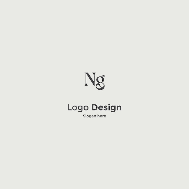 Imagen vectorial de diseño de logotipo ng