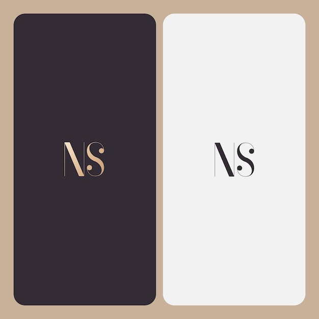 Imagen vectorial del diseño del logotipo de NS