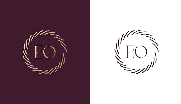Vector imagen vectorial del diseño del logotipo de la oe