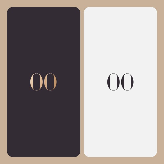 Imagen vectorial del diseño del logotipo OO