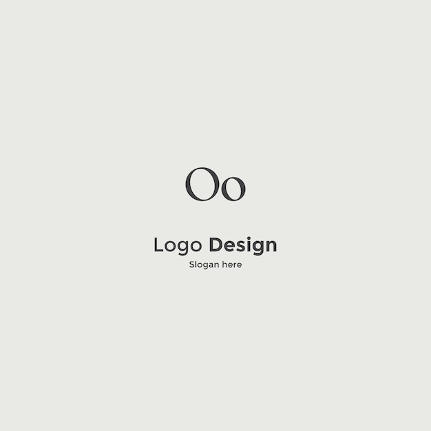 Imagen vectorial del diseño del logotipo Oo