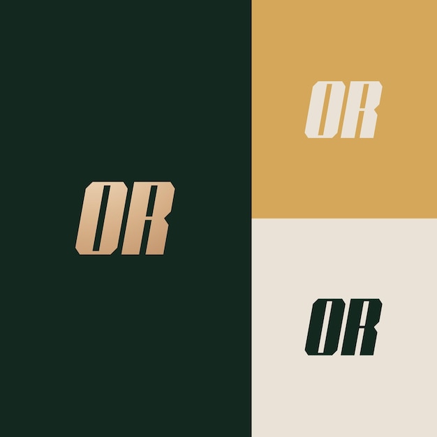 Imagen vectorial del diseño del logotipo OR