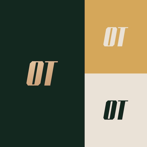 Imagen vectorial del diseño del logotipo de OT