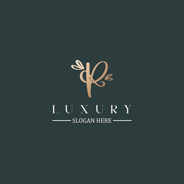 Imagen vectorial del diseño del logotipo P
