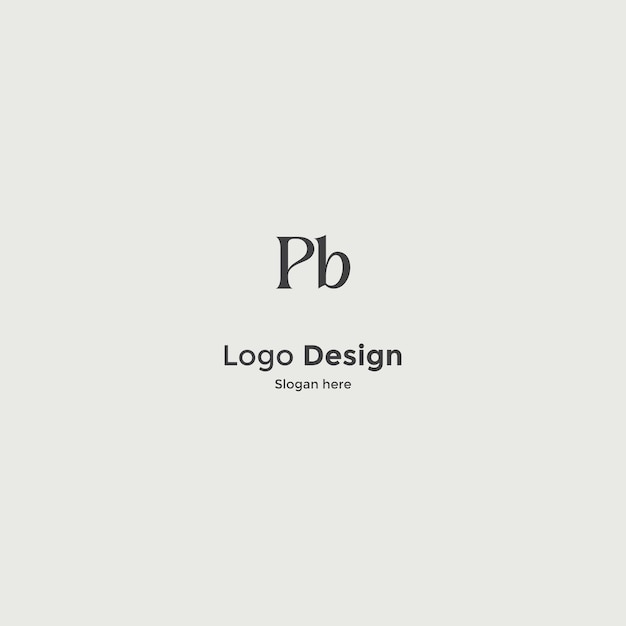 Imagen vectorial del diseño del logotipo de Pb