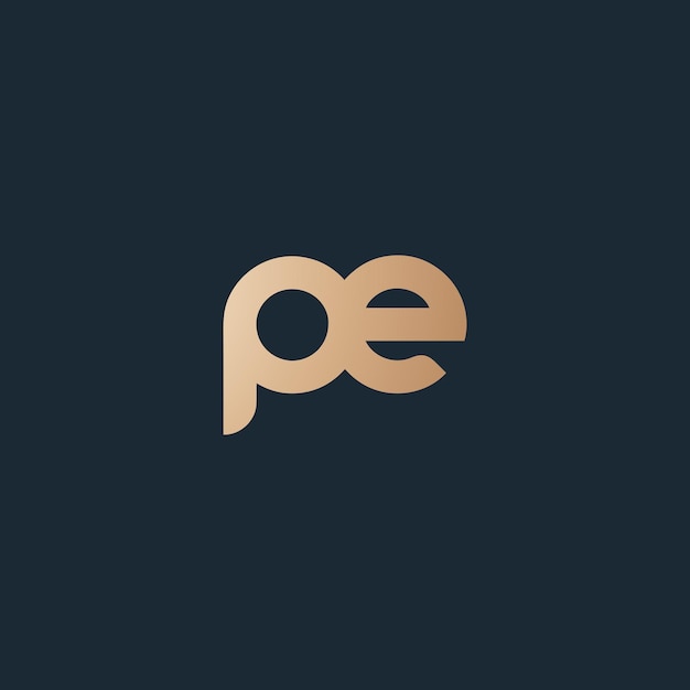 Imagen vectorial del diseño del logotipo de Pe