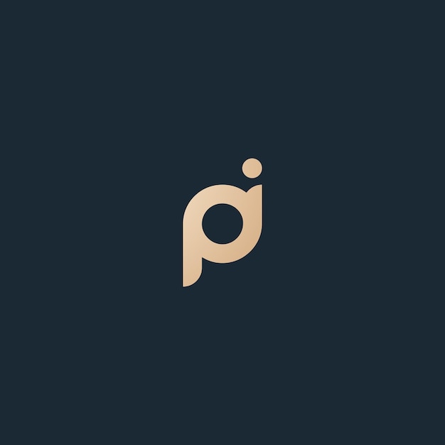Imagen vectorial de diseño de logotipo Pi
