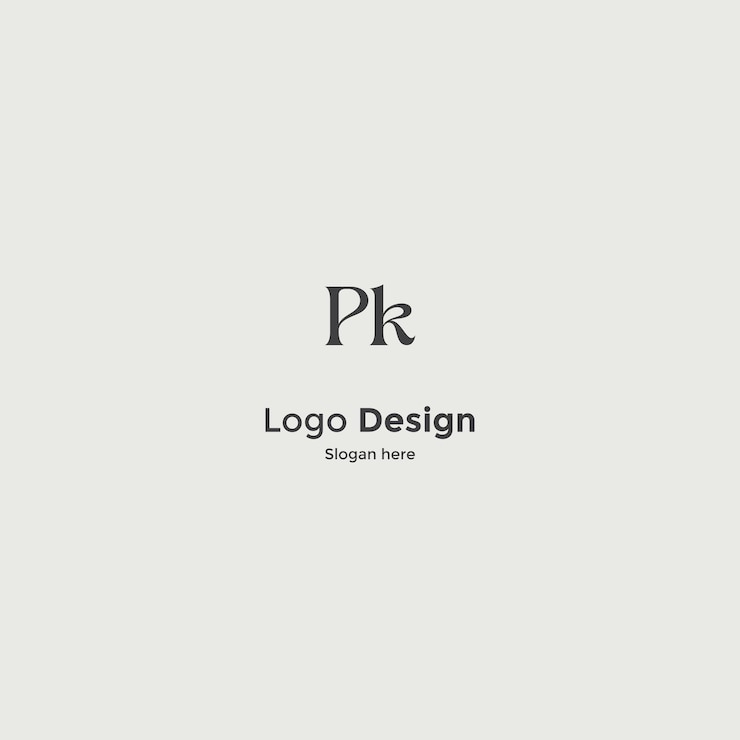 Vector imagen vectorial del diseño del logotipo de pk
