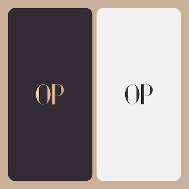Imagen vectorial del diseño del logotipo del PO