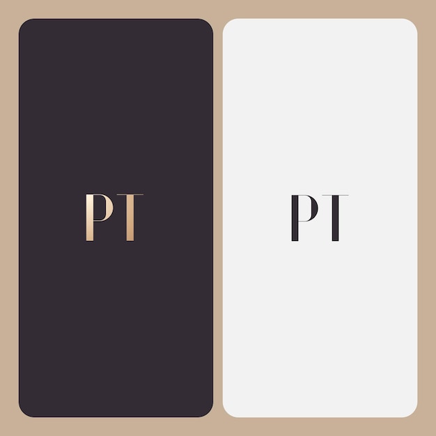 Imagen vectorial del diseño del logotipo de pt
