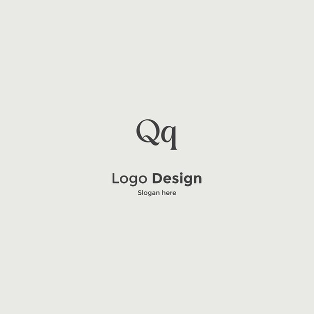Imagen vectorial de diseño de logotipo Qq