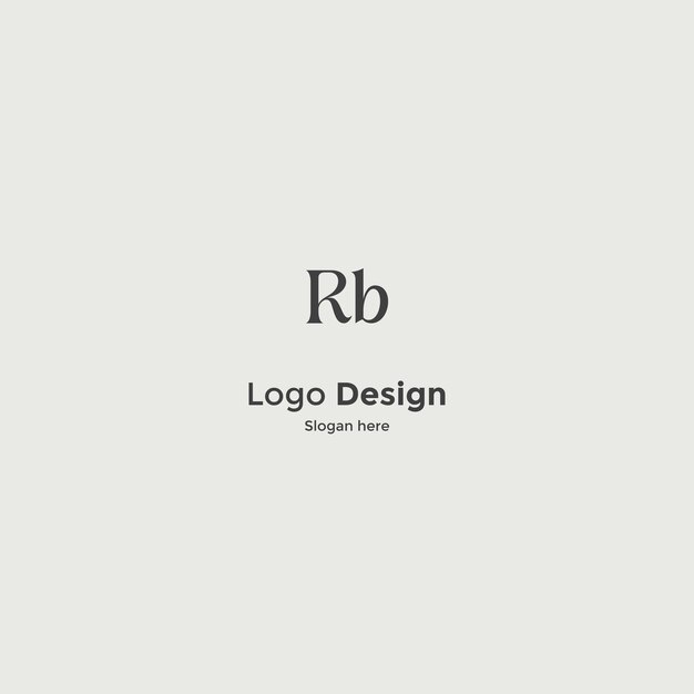 Imagen vectorial del diseño del logotipo Rb