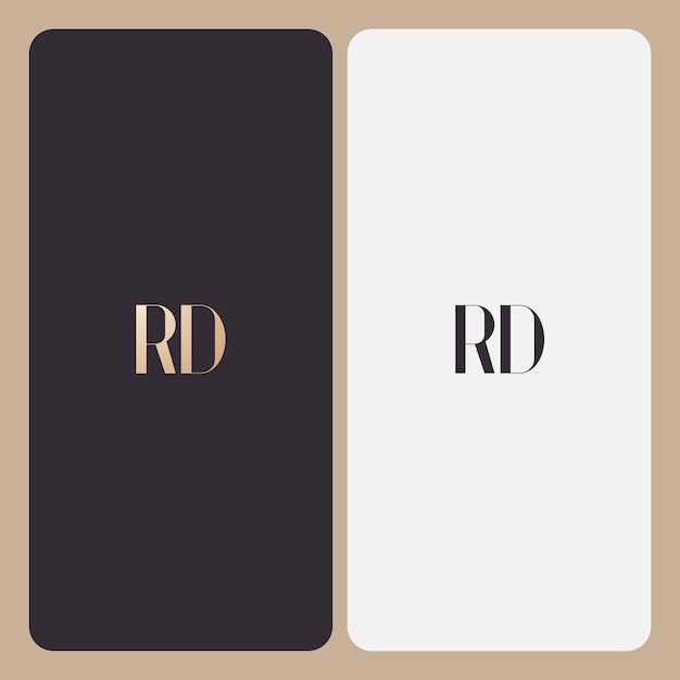 Imagen vectorial del diseño del logotipo de RD