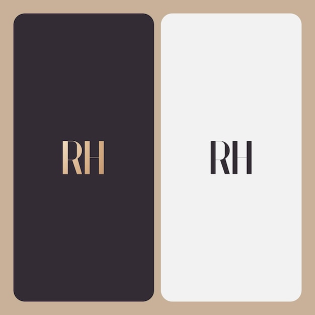 Vector imagen vectorial del diseño del logotipo de rh