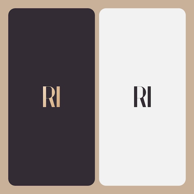 Imagen vectorial del diseño del logotipo de ri