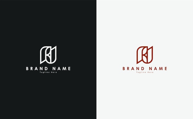 Imagen vectorial de diseño de logotipo RN vectorial