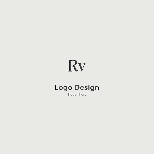 Imagen vectorial del diseño del logotipo Rv