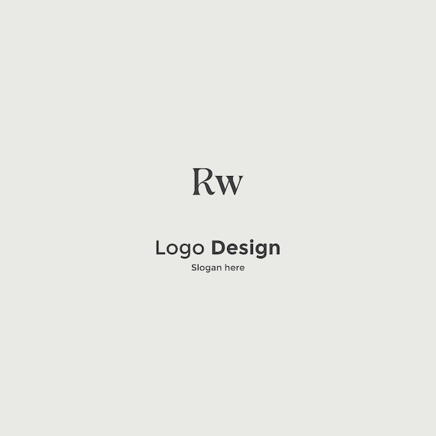 Imagen vectorial del diseño del logotipo Rw