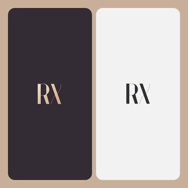 Imagen vectorial del diseño del logotipo RX