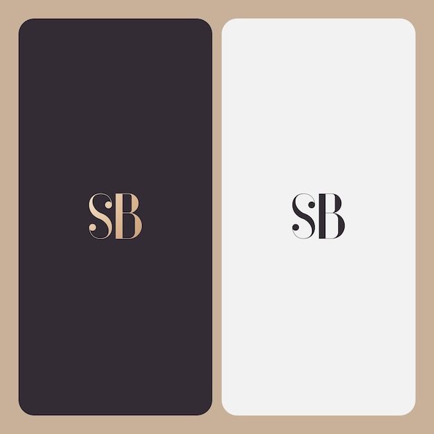 Imagen vectorial del diseño del logotipo SB