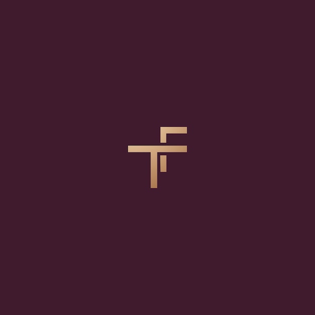 Imagen vectorial del diseño del logotipo de TF
