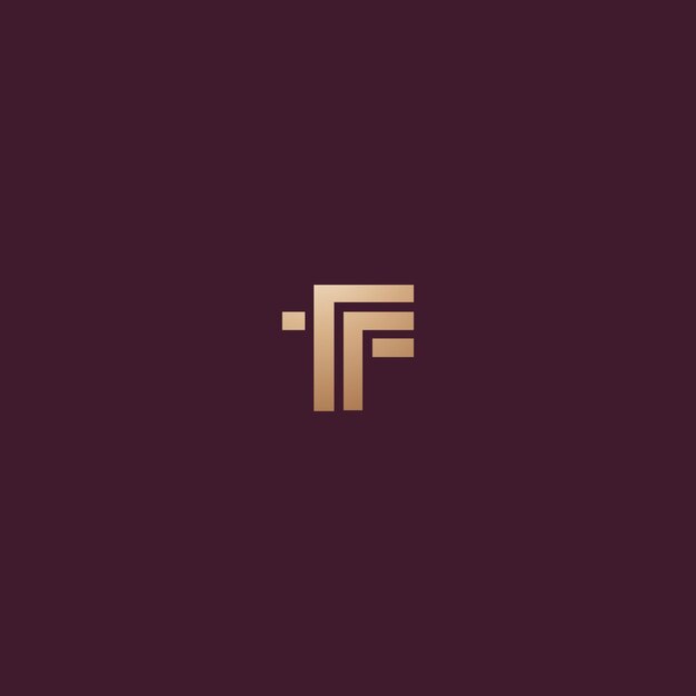 Imagen vectorial del diseño del logotipo de TF