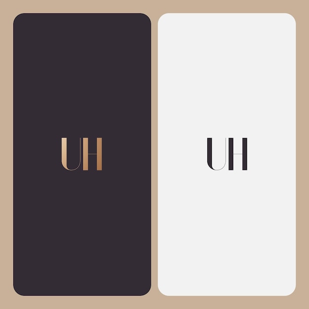 Imagen vectorial del diseño del logotipo de UH