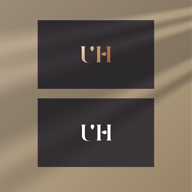Imagen vectorial del diseño del logotipo de UH