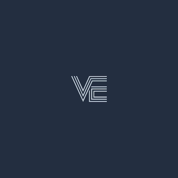 Imagen vectorial del diseño del logotipo de VE