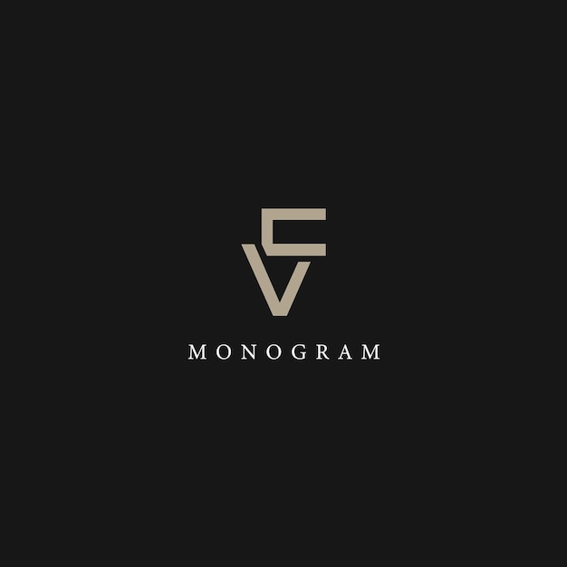 Imagen vectorial del diseño del logotipo de VF