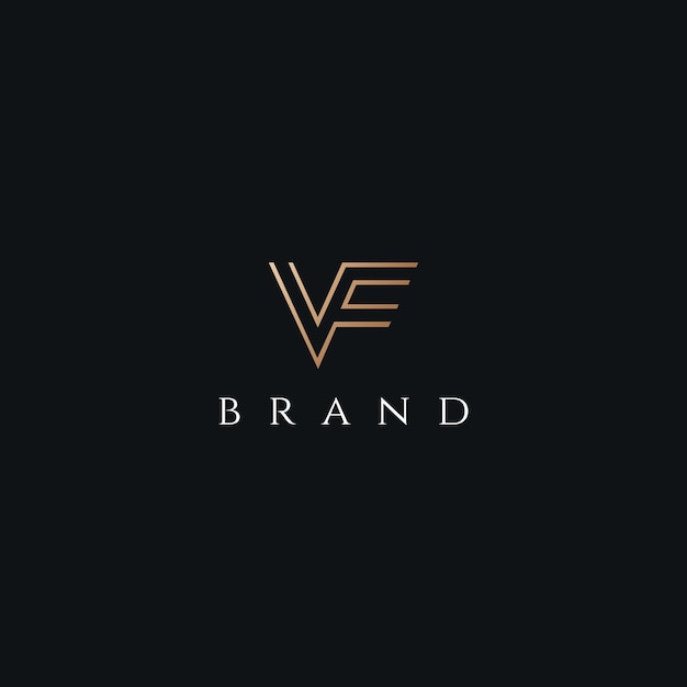 Imagen vectorial del diseño del logotipo de VF