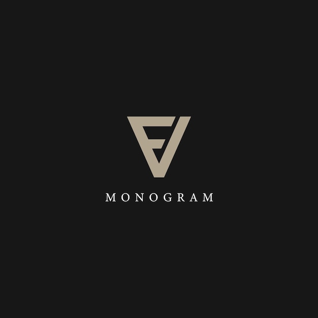 Imagen vectorial del diseño del logotipo de VF
