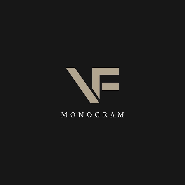 Vector imagen vectorial del diseño del logotipo de vf